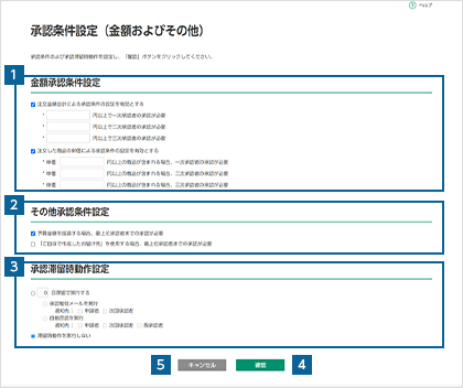 承認条件を設定する（管理メニュー）